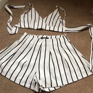 Two piece crop and short set